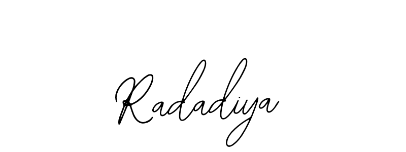 Also You can easily find your signature by using the search form. We will create Radadiya name handwritten signature images for you free of cost using Bearetta-2O07w sign style. Radadiya signature style 12 images and pictures png