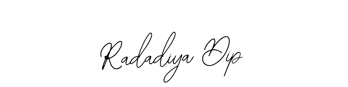 The best way (Bearetta-2O07w) to make a short signature is to pick only two or three words in your name. The name Radadiya Dip include a total of six letters. For converting this name. Radadiya Dip signature style 12 images and pictures png