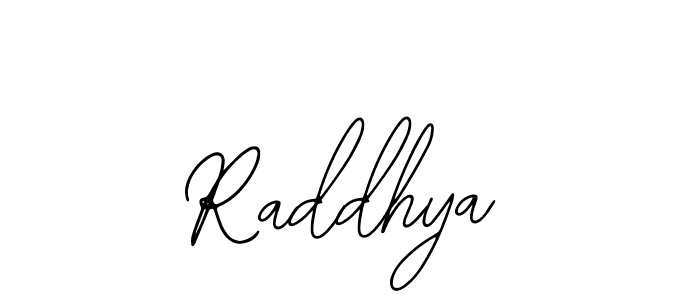 Also we have Raddhya name is the best signature style. Create professional handwritten signature collection using Bearetta-2O07w autograph style. Raddhya signature style 12 images and pictures png