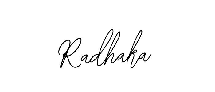 How to make Radhaka signature? Bearetta-2O07w is a professional autograph style. Create handwritten signature for Radhaka name. Radhaka signature style 12 images and pictures png