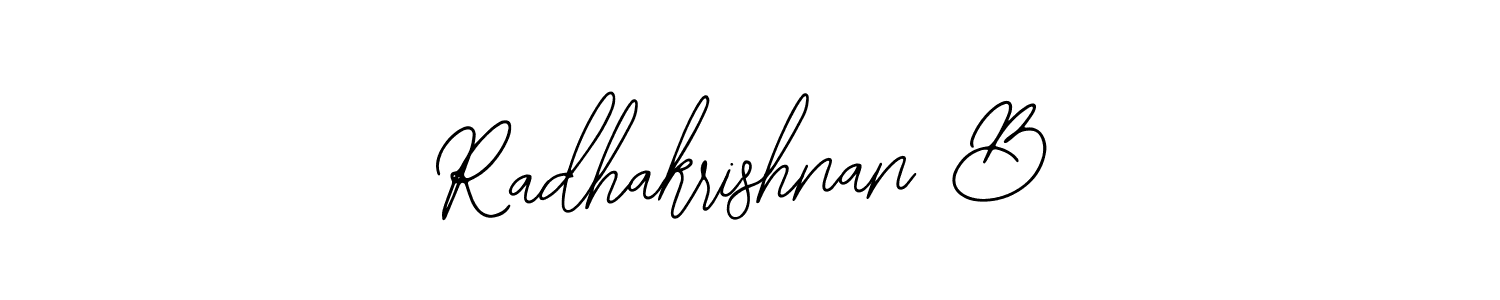 Use a signature maker to create a handwritten signature online. With this signature software, you can design (Bearetta-2O07w) your own signature for name Radhakrishnan B. Radhakrishnan B signature style 12 images and pictures png