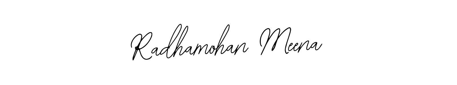 The best way (Bearetta-2O07w) to make a short signature is to pick only two or three words in your name. The name Radhamohan Meena include a total of six letters. For converting this name. Radhamohan Meena signature style 12 images and pictures png
