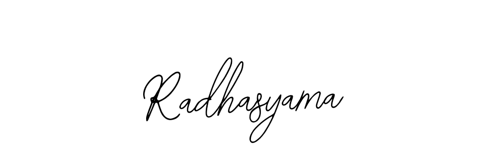 Use a signature maker to create a handwritten signature online. With this signature software, you can design (Bearetta-2O07w) your own signature for name Radhasyama. Radhasyama signature style 12 images and pictures png