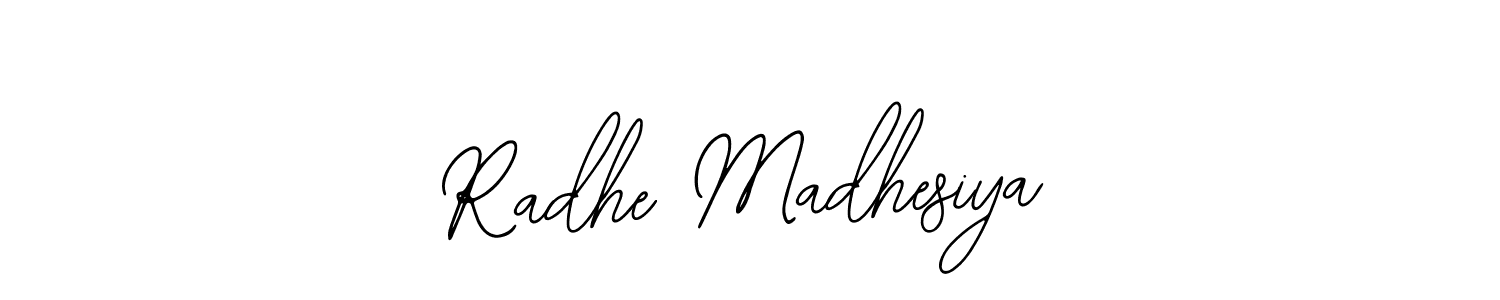 Also You can easily find your signature by using the search form. We will create Radhe Madhesiya name handwritten signature images for you free of cost using Bearetta-2O07w sign style. Radhe Madhesiya signature style 12 images and pictures png