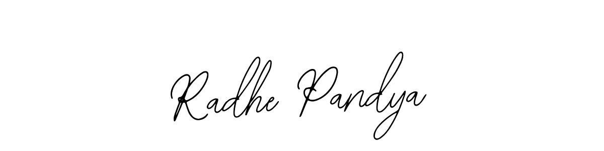 Bearetta-2O07w is a professional signature style that is perfect for those who want to add a touch of class to their signature. It is also a great choice for those who want to make their signature more unique. Get Radhe Pandya name to fancy signature for free. Radhe Pandya signature style 12 images and pictures png