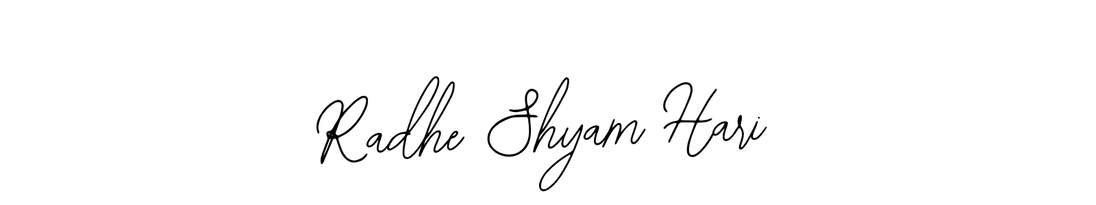 The best way (Bearetta-2O07w) to make a short signature is to pick only two or three words in your name. The name Radhe Shyam Hari include a total of six letters. For converting this name. Radhe Shyam Hari signature style 12 images and pictures png