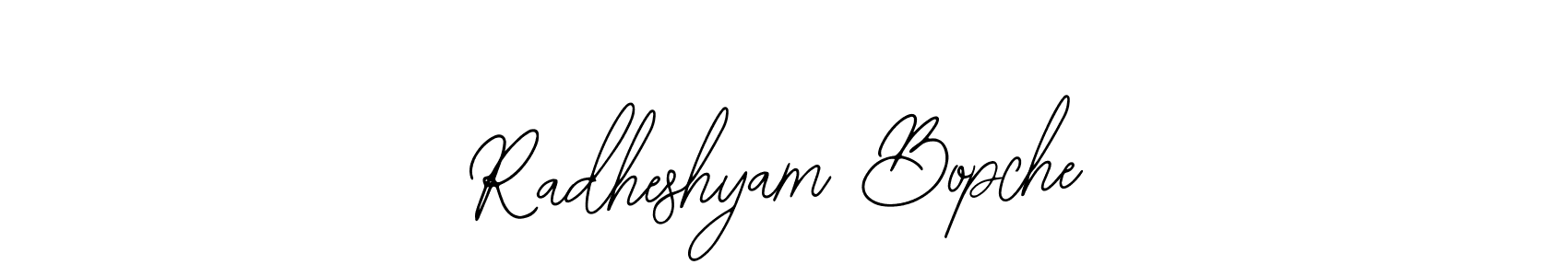 You should practise on your own different ways (Bearetta-2O07w) to write your name (Radheshyam Bopche) in signature. don't let someone else do it for you. Radheshyam Bopche signature style 12 images and pictures png