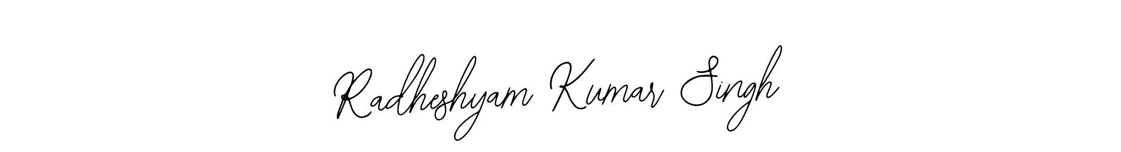 How to make Radheshyam Kumar Singh name signature. Use Bearetta-2O07w style for creating short signs online. This is the latest handwritten sign. Radheshyam Kumar Singh signature style 12 images and pictures png