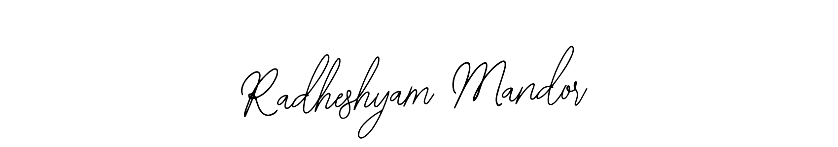 Use a signature maker to create a handwritten signature online. With this signature software, you can design (Bearetta-2O07w) your own signature for name Radheshyam Mandor. Radheshyam Mandor signature style 12 images and pictures png