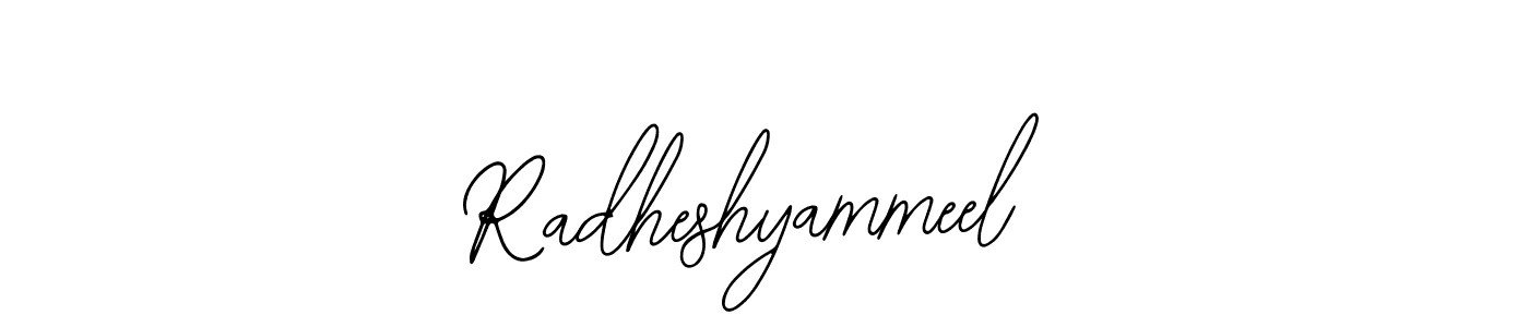 How to make Radheshyammeel name signature. Use Bearetta-2O07w style for creating short signs online. This is the latest handwritten sign. Radheshyammeel signature style 12 images and pictures png