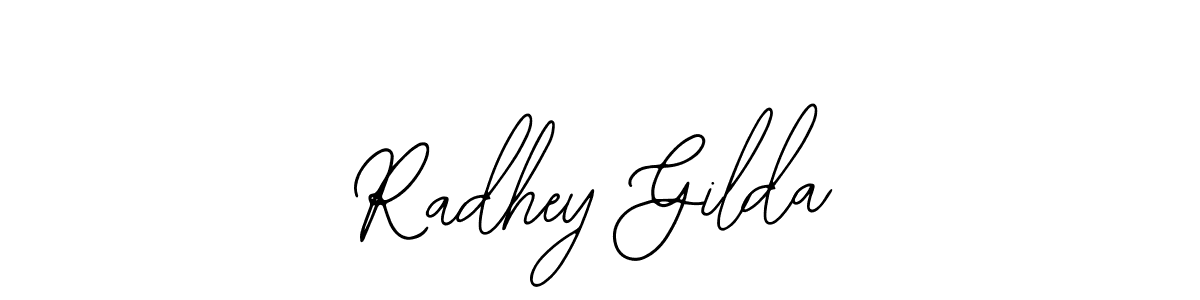Also we have Radhey Gilda name is the best signature style. Create professional handwritten signature collection using Bearetta-2O07w autograph style. Radhey Gilda signature style 12 images and pictures png