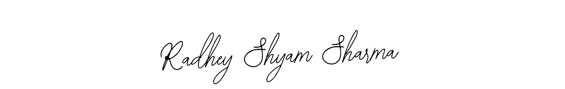 The best way (Bearetta-2O07w) to make a short signature is to pick only two or three words in your name. The name Radhey Shyam Sharma include a total of six letters. For converting this name. Radhey Shyam Sharma signature style 12 images and pictures png