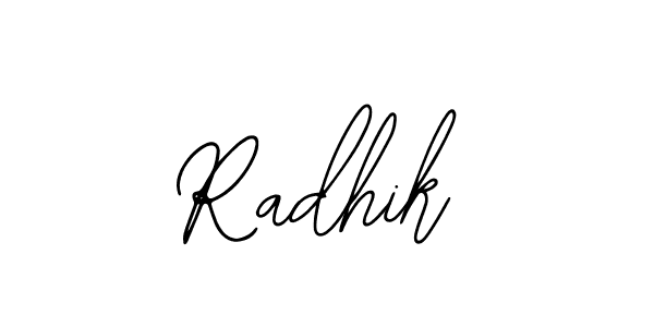 Use a signature maker to create a handwritten signature online. With this signature software, you can design (Bearetta-2O07w) your own signature for name Radhik. Radhik signature style 12 images and pictures png