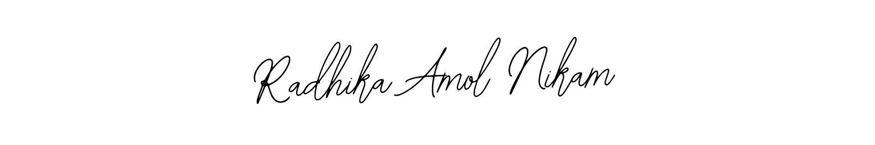 The best way (Bearetta-2O07w) to make a short signature is to pick only two or three words in your name. The name Radhika Amol Nikam include a total of six letters. For converting this name. Radhika Amol Nikam signature style 12 images and pictures png
