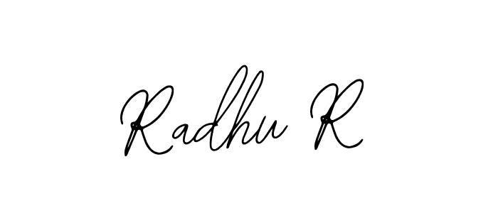 Also You can easily find your signature by using the search form. We will create Radhu R name handwritten signature images for you free of cost using Bearetta-2O07w sign style. Radhu R signature style 12 images and pictures png