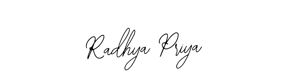 if you are searching for the best signature style for your name Radhya Priya. so please give up your signature search. here we have designed multiple signature styles  using Bearetta-2O07w. Radhya Priya signature style 12 images and pictures png