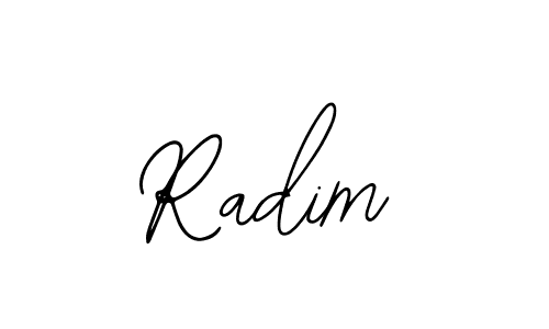 How to make Radim name signature. Use Bearetta-2O07w style for creating short signs online. This is the latest handwritten sign. Radim signature style 12 images and pictures png