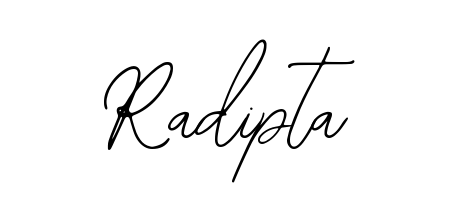 Try this chic Radipta handwritten sign style. Using Bearetta-2O07w font elements, it gives your name a sleek, memorable identity. Radipta signature style 12 images and pictures png