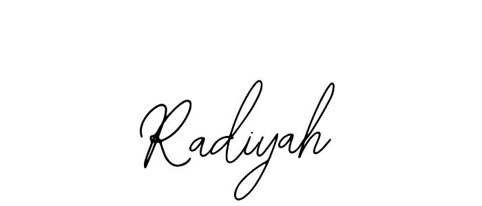 Make a beautiful signature design for name Radiyah. With this signature (Bearetta-2O07w) style, you can create a handwritten signature for free. Radiyah signature style 12 images and pictures png