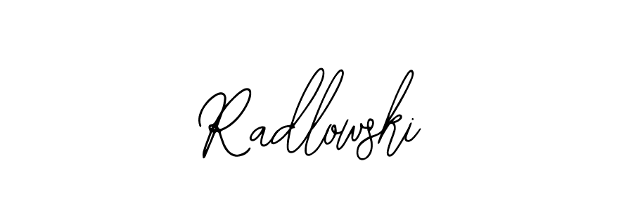 Use a signature maker to create a handwritten signature online. With this signature software, you can design (Bearetta-2O07w) your own signature for name Radlowski. Radlowski signature style 12 images and pictures png