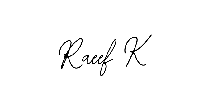 Make a beautiful signature design for name Raeef K. Use this online signature maker to create a handwritten signature for free. Raeef K signature style 12 images and pictures png