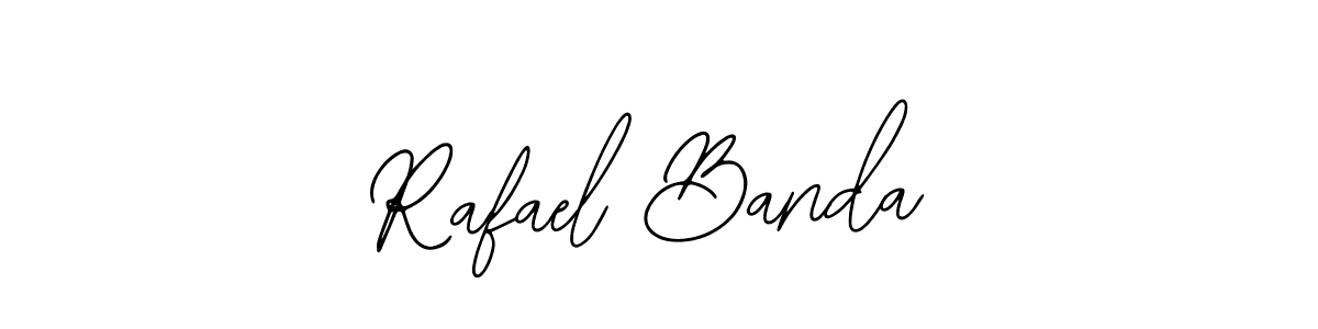 You should practise on your own different ways (Bearetta-2O07w) to write your name (Rafael Banda) in signature. don't let someone else do it for you. Rafael Banda signature style 12 images and pictures png