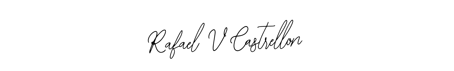 How to make Rafael V Castrellon name signature. Use Bearetta-2O07w style for creating short signs online. This is the latest handwritten sign. Rafael V Castrellon signature style 12 images and pictures png