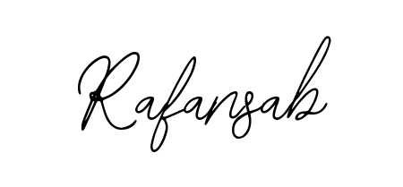 The Bearetta-2O07w font transforms the name Rafansab into an executive sign with sharp precision and distinguished character. Rafansab signature style 12 images and pictures png
