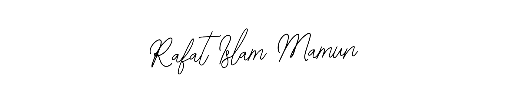 You should practise on your own different ways (Bearetta-2O07w) to write your name (Rafat Islam Mamun) in signature. don't let someone else do it for you. Rafat Islam Mamun signature style 12 images and pictures png