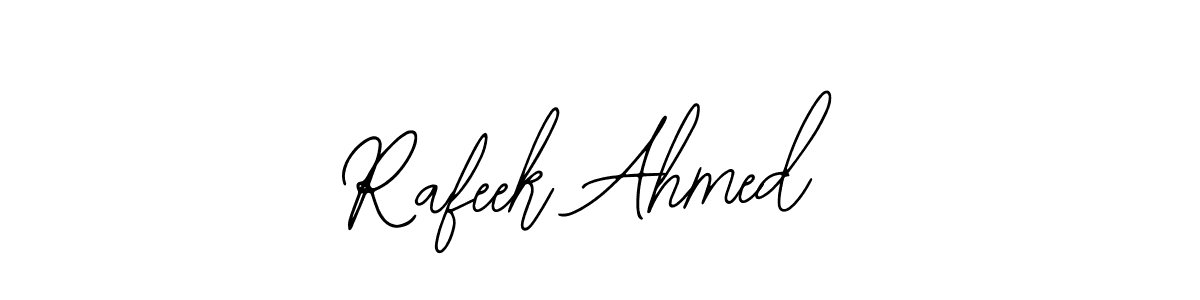 Use a signature maker to create a handwritten signature online. With this signature software, you can design (Bearetta-2O07w) your own signature for name Rafeek Ahmed. Rafeek Ahmed signature style 12 images and pictures png