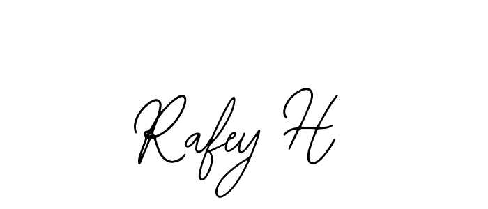 Use a signature maker to create a handwritten signature online. With this signature software, you can design (Bearetta-2O07w) your own signature for name Rafey H. Rafey H signature style 12 images and pictures png