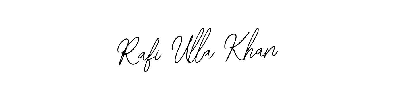 Use a signature maker to create a handwritten signature online. With this signature software, you can design (Bearetta-2O07w) your own signature for name Rafi Ulla Khan. Rafi Ulla Khan signature style 12 images and pictures png