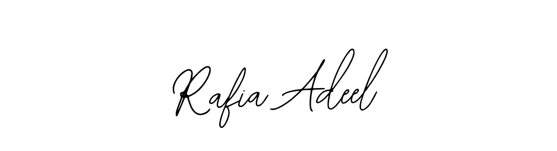 You should practise on your own different ways (Bearetta-2O07w) to write your name (Rafia Adeel) in signature. don't let someone else do it for you. Rafia Adeel signature style 12 images and pictures png