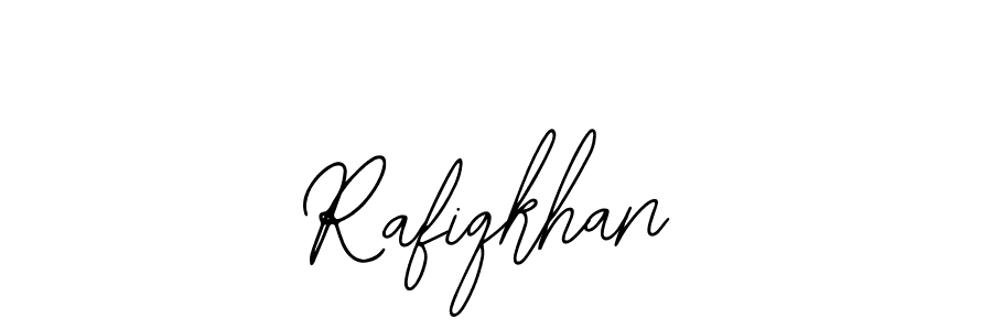 How to make Rafiqkhan name signature. Use Bearetta-2O07w style for creating short signs online. This is the latest handwritten sign. Rafiqkhan signature style 12 images and pictures png