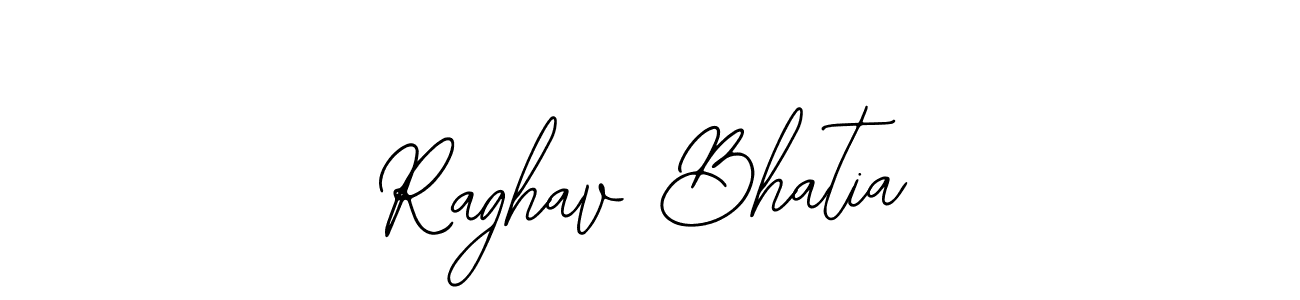 How to make Raghav Bhatia name signature. Use Bearetta-2O07w style for creating short signs online. This is the latest handwritten sign. Raghav Bhatia signature style 12 images and pictures png