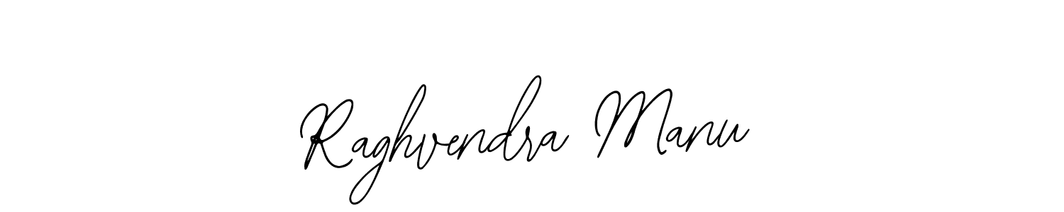 How to make Raghvendra Manu name signature. Use Bearetta-2O07w style for creating short signs online. This is the latest handwritten sign. Raghvendra Manu signature style 12 images and pictures png