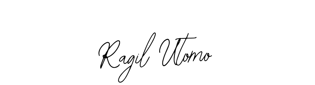 Bearetta-2O07w is a professional signature style that is perfect for those who want to add a touch of class to their signature. It is also a great choice for those who want to make their signature more unique. Get Ragil Utomo name to fancy signature for free. Ragil Utomo signature style 12 images and pictures png
