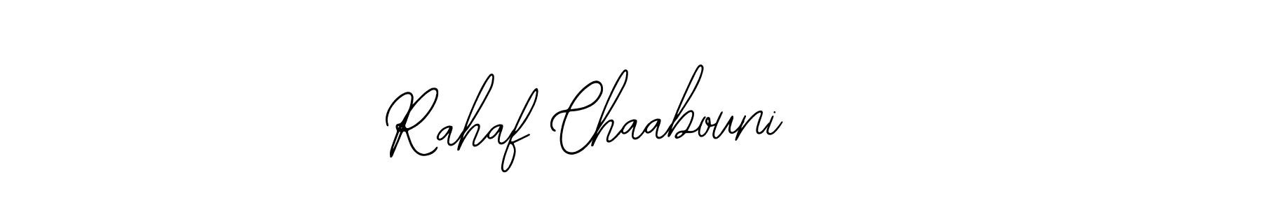 Design your own signature with our free online signature maker. With this signature software, you can create a handwritten (Bearetta-2O07w) signature for name Rahaf Chaabouni   . Rahaf Chaabouni    signature style 12 images and pictures png