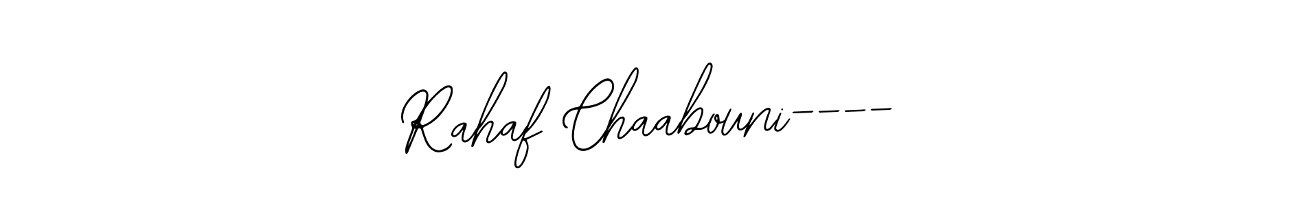 You should practise on your own different ways (Bearetta-2O07w) to write your name (Rahaf Chaabouni----) in signature. don't let someone else do it for you. Rahaf Chaabouni---- signature style 12 images and pictures png