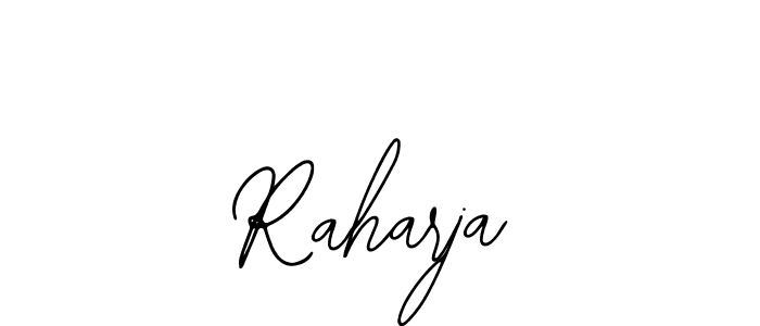 You should practise on your own different ways (Bearetta-2O07w) to write your name (Raharja) in signature. don't let someone else do it for you. Raharja signature style 12 images and pictures png