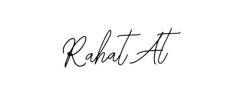 Also You can easily find your signature by using the search form. We will create Rahat At name handwritten signature images for you free of cost using Bearetta-2O07w sign style. Rahat At signature style 12 images and pictures png