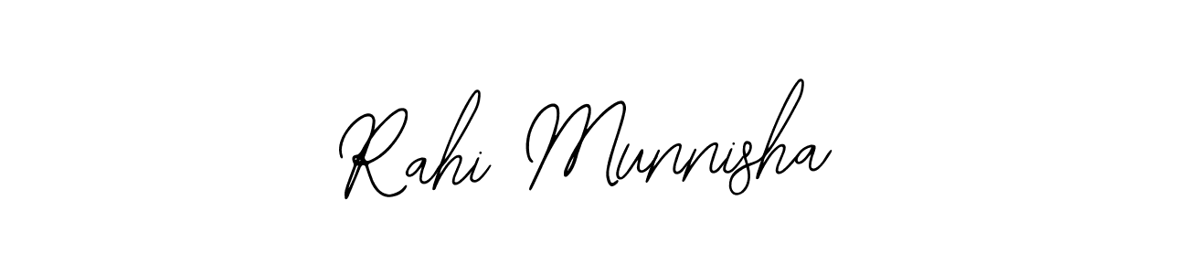 The best way (Bearetta-2O07w) to make a short signature is to pick only two or three words in your name. The name Rahi Munnisha include a total of six letters. For converting this name. Rahi Munnisha signature style 12 images and pictures png