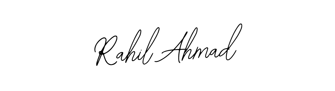 You should practise on your own different ways (Bearetta-2O07w) to write your name (Rahil Ahmad) in signature. don't let someone else do it for you. Rahil Ahmad signature style 12 images and pictures png