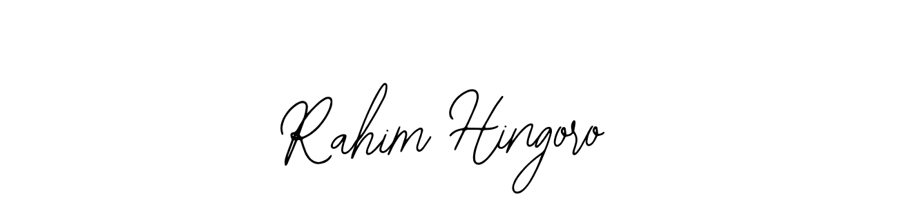 You should practise on your own different ways (Bearetta-2O07w) to write your name (Rahim Hingoro) in signature. don't let someone else do it for you. Rahim Hingoro signature style 12 images and pictures png