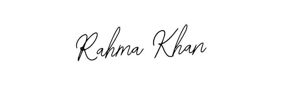 Use a signature maker to create a handwritten signature online. With this signature software, you can design (Bearetta-2O07w) your own signature for name Rahma Khan. Rahma Khan signature style 12 images and pictures png