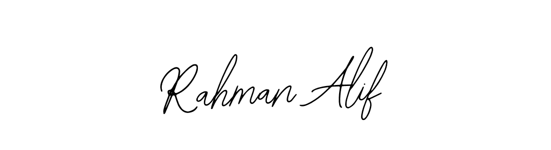 Design your own signature with our free online signature maker. With this signature software, you can create a handwritten (Bearetta-2O07w) signature for name Rahman Alif. Rahman Alif signature style 12 images and pictures png