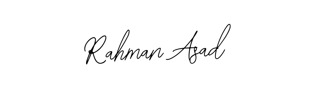 You should practise on your own different ways (Bearetta-2O07w) to write your name (Rahman Asad) in signature. don't let someone else do it for you. Rahman Asad signature style 12 images and pictures png
