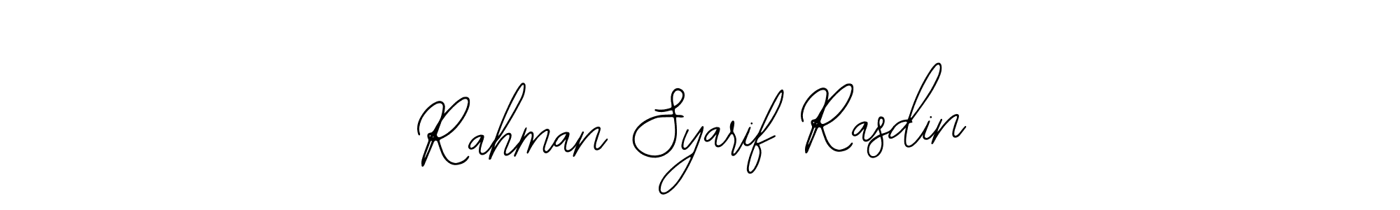 Use a signature maker to create a handwritten signature online. With this signature software, you can design (Bearetta-2O07w) your own signature for name Rahman Syarif Rasdin. Rahman Syarif Rasdin signature style 12 images and pictures png