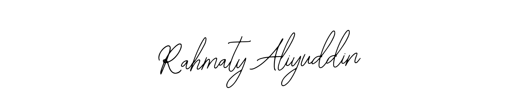 You can use this online signature creator to create a handwritten signature for the name Rahmaty Aliyuddin. This is the best online autograph maker. Rahmaty Aliyuddin signature style 12 images and pictures png