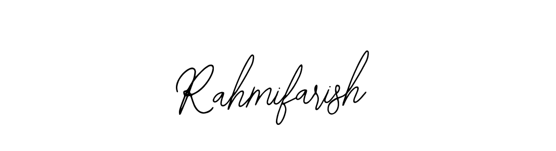 Also You can easily find your signature by using the search form. We will create Rahmifarish name handwritten signature images for you free of cost using Bearetta-2O07w sign style. Rahmifarish signature style 12 images and pictures png
